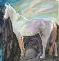 Joseph Raffael Horse Painting, 79H - Sold for $6,080 on 05-24-2025 (Lot 472).jpg